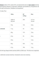 Nutrition table for BioTechUSA Protein Chips, Paprika Flavored, showcasing protein and caloric content.